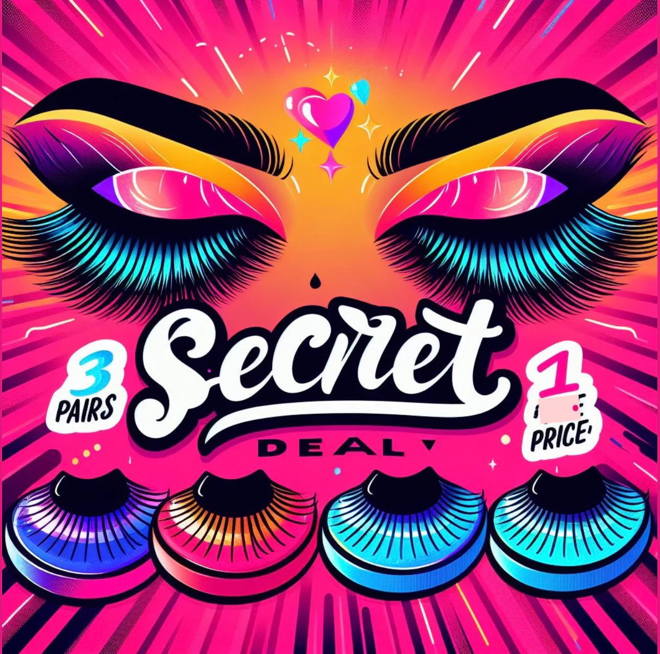 𝗗𝗘𝗔𝗟 3 SECRET LASHES FOR 35$🤫